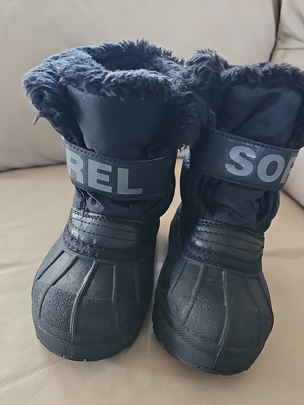Sorel Kids Black Faux-Fur Winter Boots